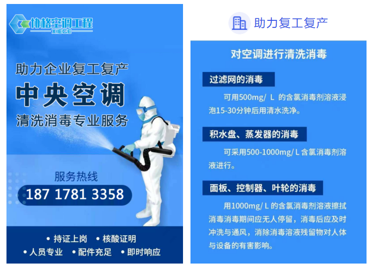 上海协格中央空调专业清洗消毒服务