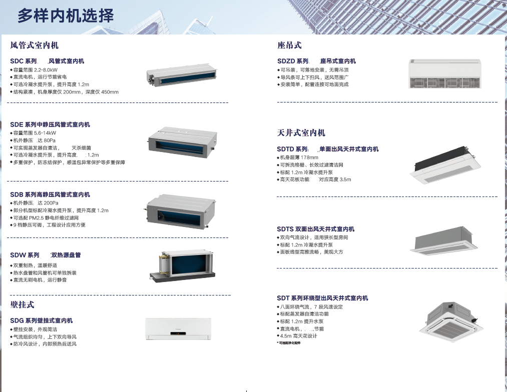 格力中央空调 GMV EM 可搭配多款室内机