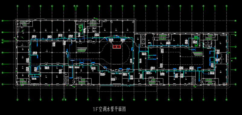 长兴阳光天地一楼中央空调水管平面图